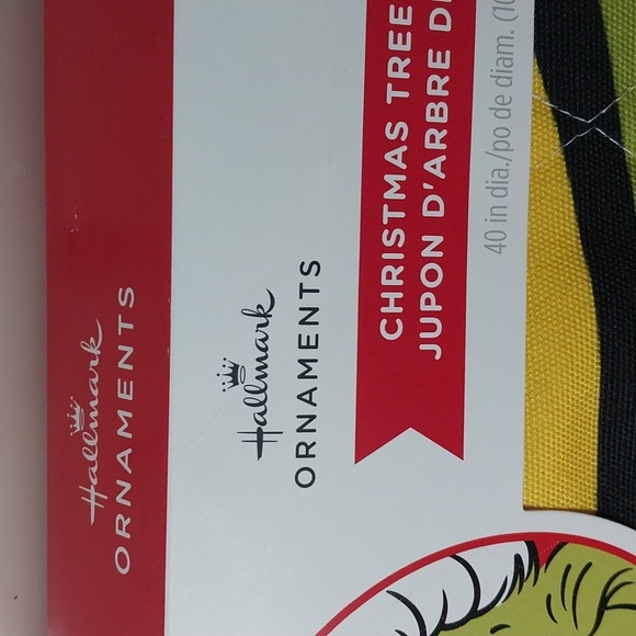 The Grinch Christmas tree skirt Hallmark NEW The Grinch Face - Picture 3 of 8